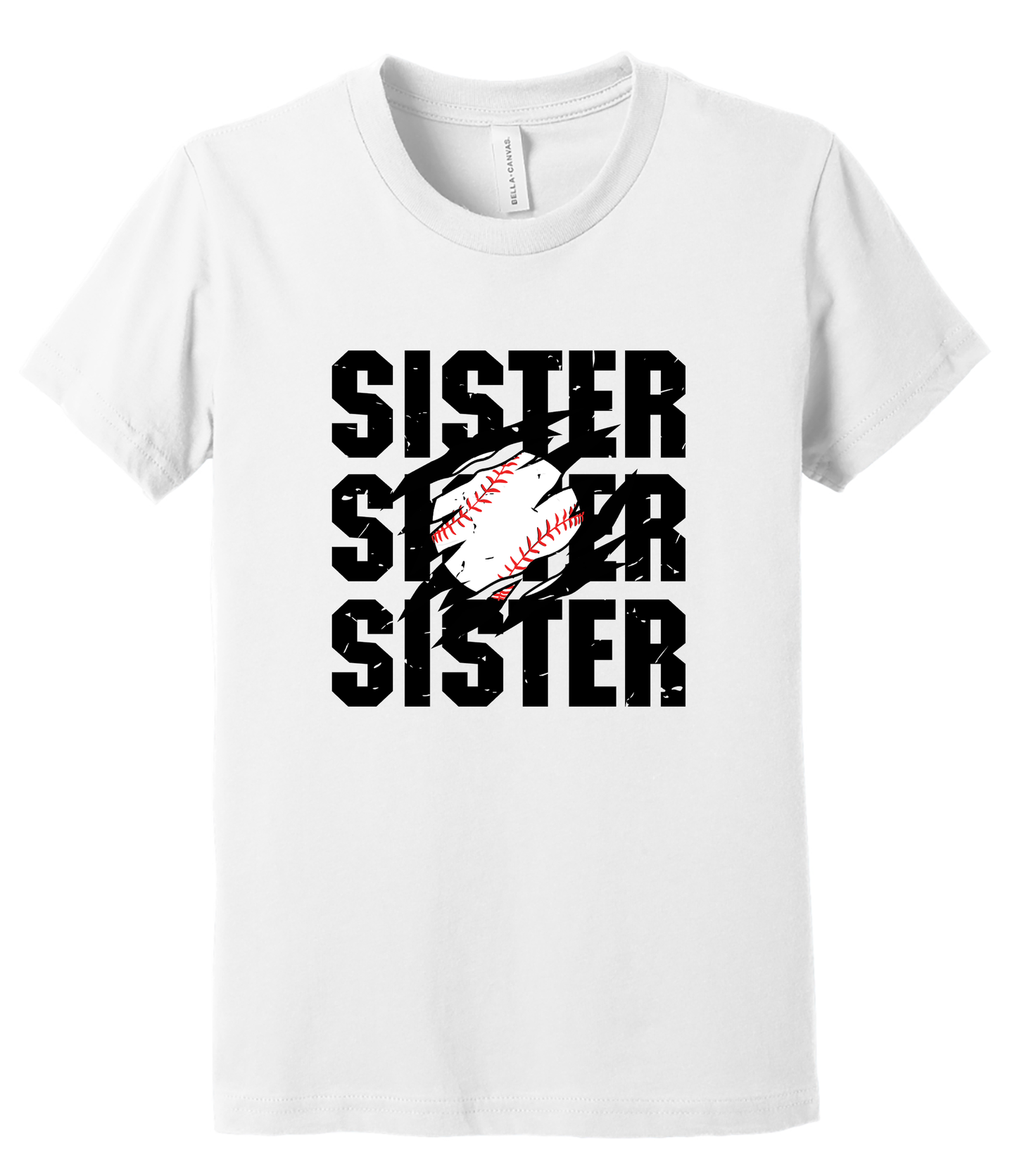 Youth Baseballl Sister Shirt